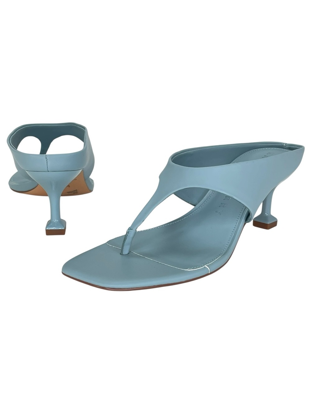 Katy Perry Oceanside Blue Low Rise Heeled Womens Thong Sandals Size 9M - Picture 7 of 10